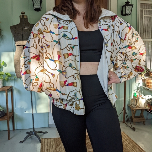 80s Vintage Silk Jacket - Picture 2 of 10